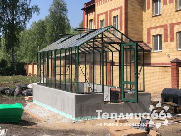 Теплица botanik standard под стекло, ширина 2,8 м