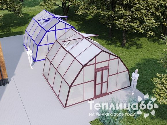 Теплица Рада Иткуль под поликарбонат, ширина 4,5 метра